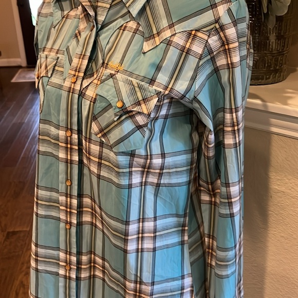 Cruel Girl Snap Button Long Sleeve Western Shirt Size L - Picture 3 of 16